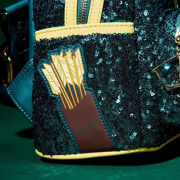 Loungefly Exclusive Princess Merida Sequin Mini Backpack and Wallet Set - Picture 2 of 11
